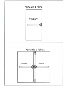 Barra Anti-pânico Push com trinco na barra