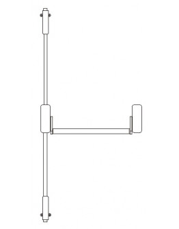 Panic bar 2 locking points sup. Inf.
