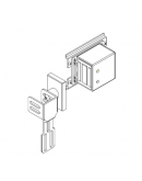 Electromagnet for double-leaf sliding doors