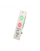 Inlay push button with traffic light, stainless steel