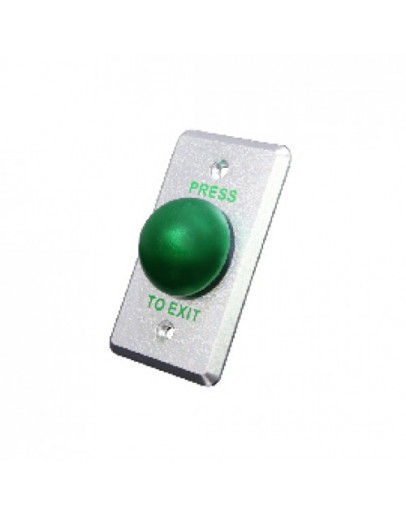Flush-mounted button (anodized green) (NO/NC)
