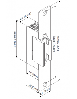Electric Latch for Glass Doors (NO)