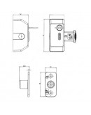 Security Latch for Pivoting Doors and Windows - White