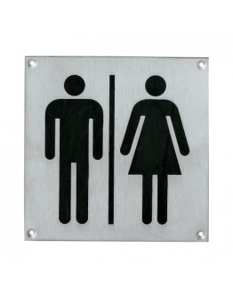 "All Gender" WC Stainless Steel Sign 