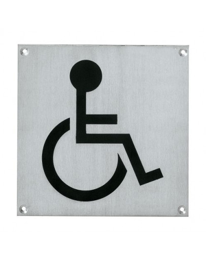 "Disabled" WC Stainless Steel Sign 