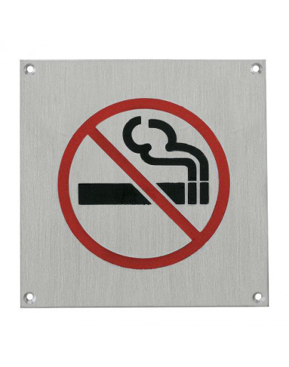  "No Smoking" Stainless Steel Sign