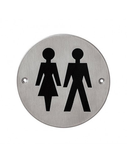 "All Gender" WC Stainless Steel SIgn 