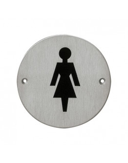 "Ladies" WC Stainless Steel Sign 