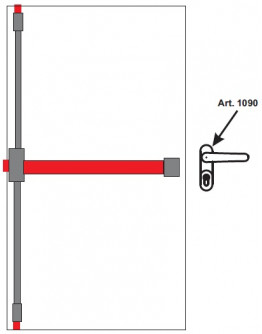 Antipanic Push Bar with 3 closing points