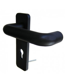 Fire resistant handle with rectangular plate