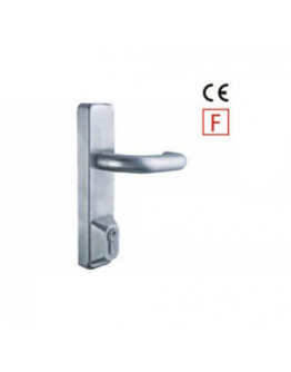 Handle with european cylinder for panic bar