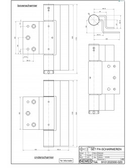 Set of Hinges for Fire Doors